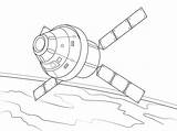 Coloring Spacecraft Pages Orion Spaceship Way Alien Module Station Milky Drawing Ship Service Satellite Clipart Atv Based Star Space Printable sketch template