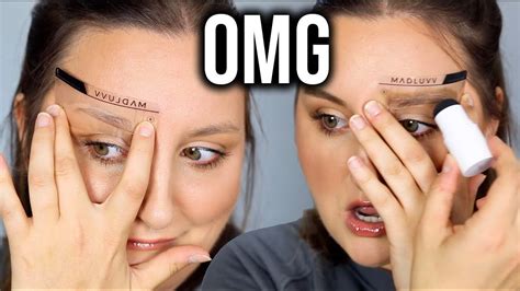 Fastest Brows Ever Eyebrow Stencil Stamp Testing Madluvv Brows