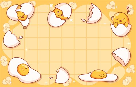 cute egg yolk background  vector art  vecteezy