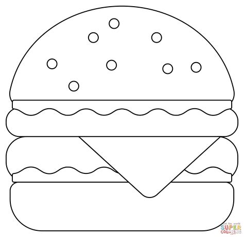 burger coloring page  printable coloring pages