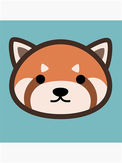 kawaii cute red panda poster  happinessinatee redbubble