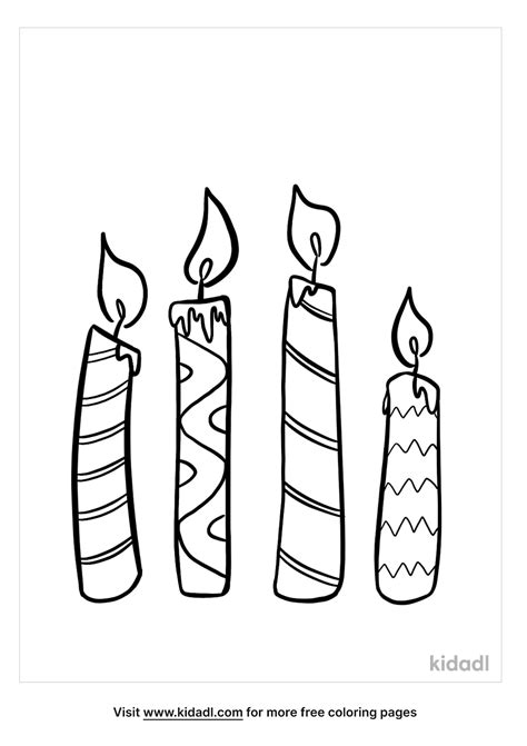 birthday candle coloring page coloring page printables kidadl