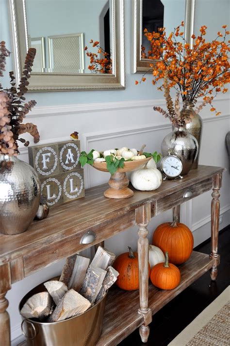 fall dining room console styling honey  home