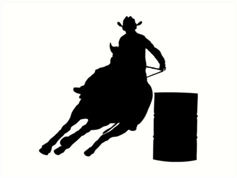 rodeo theme barrel racer silhouette art prints  idrawsilhouettes