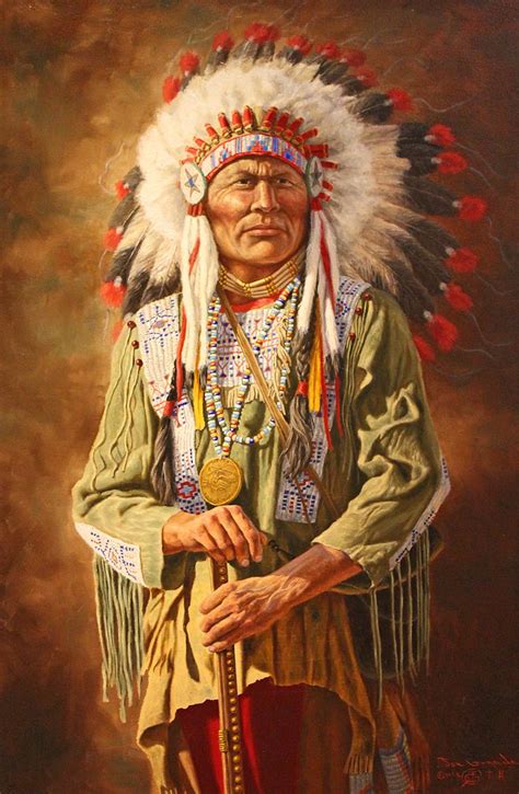 native american chief  painting   native american flickr