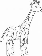 Giraffe Coloring Pages Cute Drawing Kids Cartoon Printable Animal Simple Clipart Baby Giraffes Tumblr Print Color Easy Drawings Getdrawings Animals sketch template
