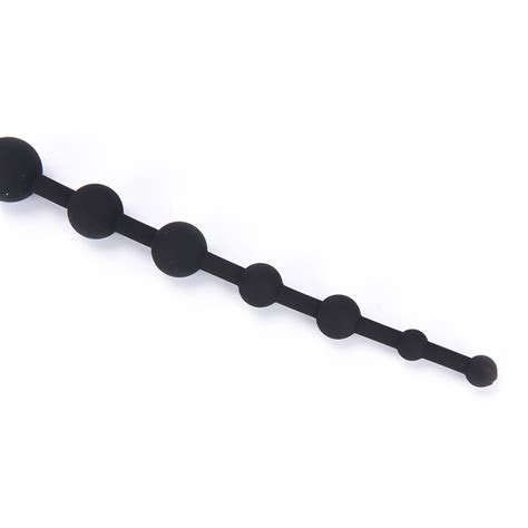 Black Silicone Anal Beads Butt Plug Male Large Size Anal Ball Prostate