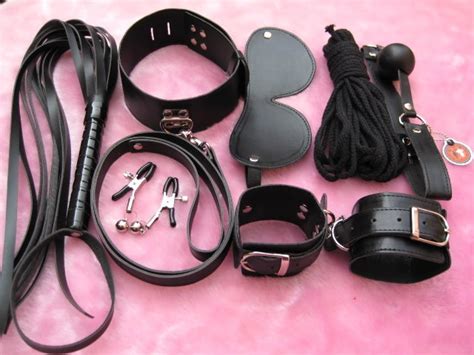 easy fashion sex tools 9 pieces kit black leather bedroom restraint system bedroom restraint