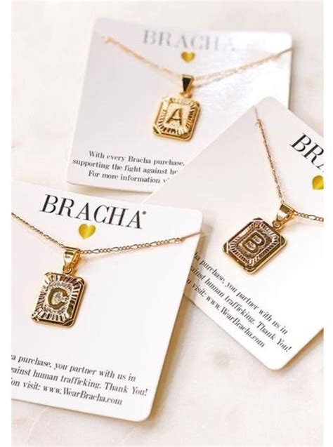 bracha initial card necklace maxwell james jeans