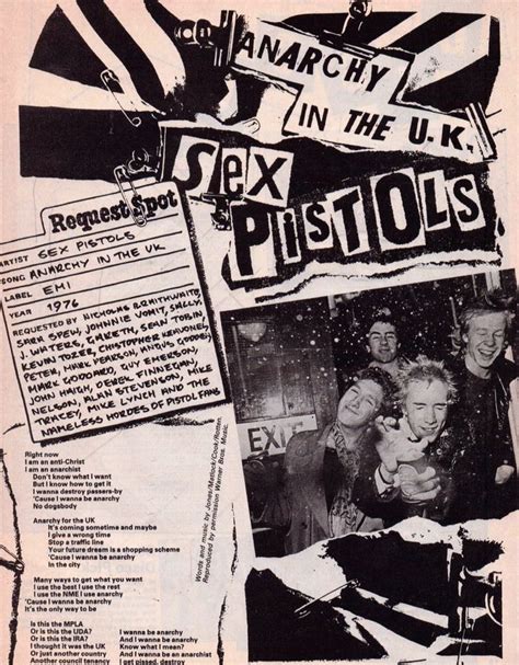 Anarchy In The Uk Sexpistols Punk Sex Pistols