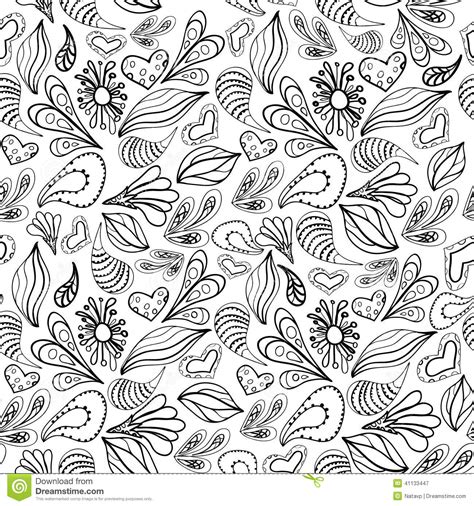 abstract pattern black outline  white stock vector illustration