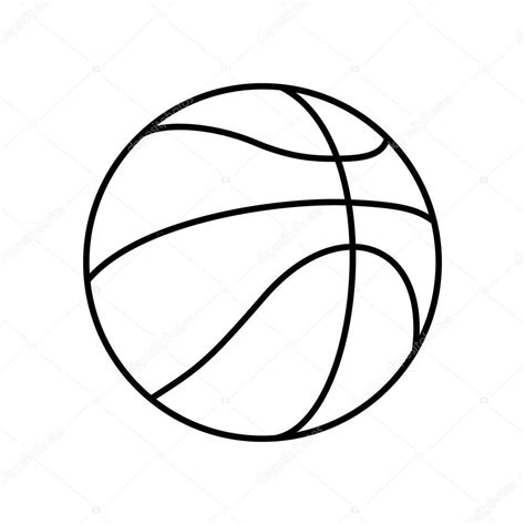 pictures basketball black  white black  white basketball ball outline icon isolated