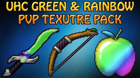 minecraft pvp texture pack uhc green rainbow edit   fire
