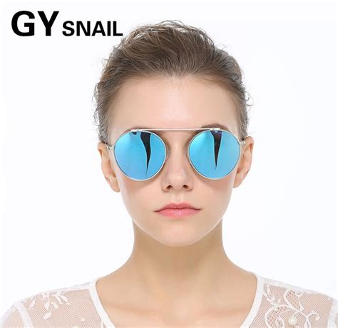 Gysnail Fashion Round Sunglasses Women Polarized Steampunk Glasses Men