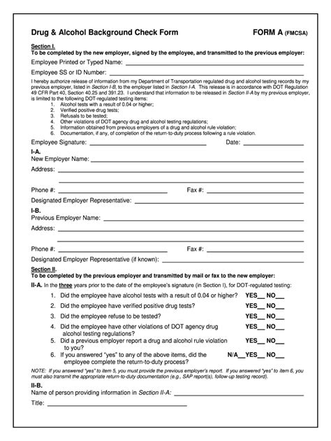 fmcsa drug  alcohol background check form fill   sign