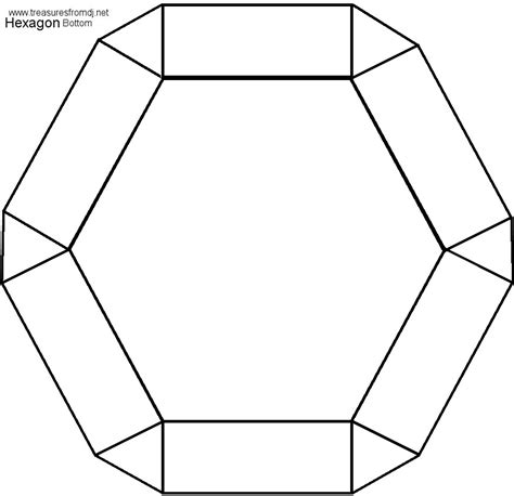 images  hexagon  shape templates printable   hexagon