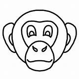 Monkey Face Coloring Drawing Animal Faces Pages Pig Draw Simple Drawings Animals Cartoon Wild Angry Getdrawings Popular Getcolorings sketch template