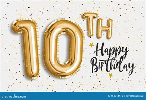happy  birthday gold foil balloon greeting background  years anniversary logo template