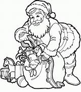 Coloring Santa Claus Pages Christmas Library Clipart Gifts Popular sketch template