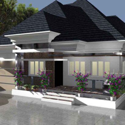 nigerian house plan  bedroom bungalow