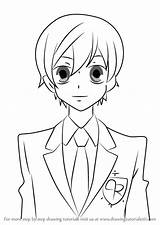 Ouran Host Club High School Draw Haruhi Fujioka Drawing Step Anime Manga sketch template