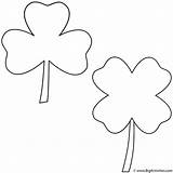 Coloring Leaf St Three Four Clover Clovers Pages Patrick Bigactivities Template Patricks Templates Print sketch template