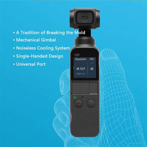 dji osmo pocket  portable handheld camera  mechanical stabilization deecomtech store