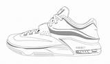 Coloring Pages Shoes Getdrawings Kd Shoe sketch template