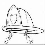 Hat Firefighter sketch template