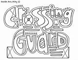 School Coloring Guard Pages Crossing Classroomdoodles Community People Doodles sketch template