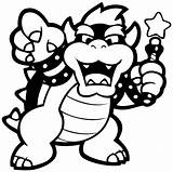 Coloring Bowser Mario Peach Luigi Daisy Toad Pages Popular sketch template