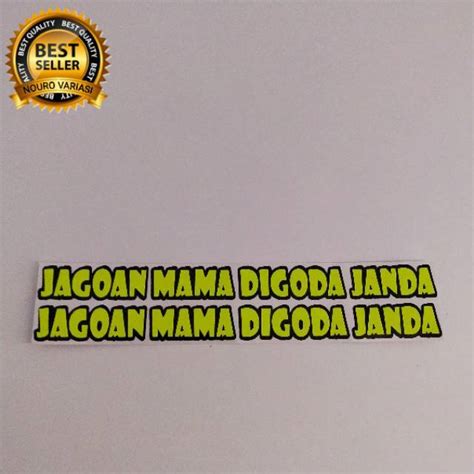 Sticker Cutting Jagoan Mama In Goda Janda Words For Helmet Visor Glass