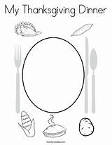 Coloring Thanksgiving Dinner Plate Print Pages Color Printable Getcolorings sketch template