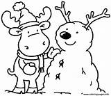 Coloring Winter Pages Printable January Sheet Moose Preschool Cute Animals Sheets Kids Kindergarten Fun Printables Color Scene Time Print Adults sketch template