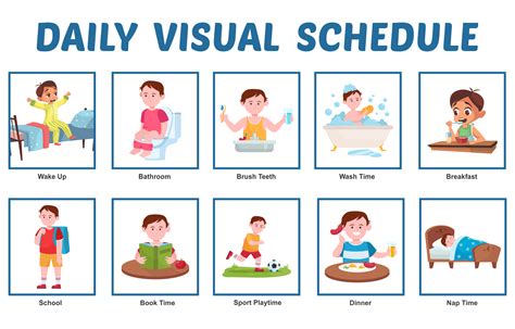 printable daily schedule  autistic child