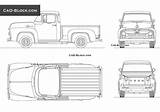 F100 Planos Drawings Blueprint Block Camionetas sketch template