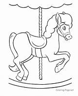 Merry Colouring Carrossel Raisingourkids Coloringhome Cavalo Pony Carrocel sketch template
