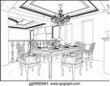 Dining Coloring Table Pages Interior Designs Room Getcolorings Cli Getdrawings sketch template