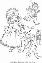 Christmas Coloring Miss Little Santa Pg Pages sketch template