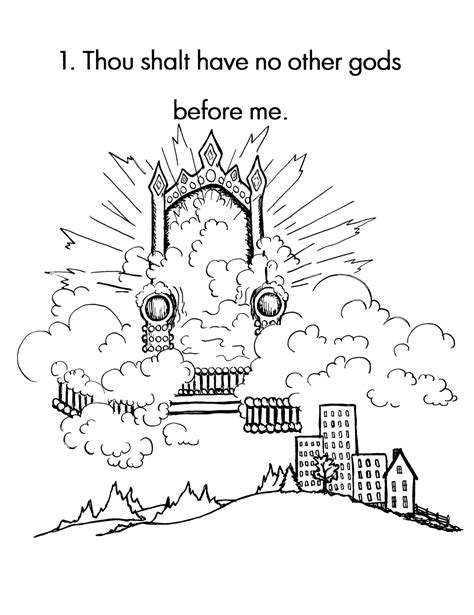 printable coloring sheets    commandment coloring pages