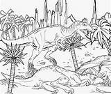 Volcano Jurrasic Raptor Reptile Coloringfree Plateosaurus Cretaceous Giganotosaurus Coloringhome Birijus sketch template