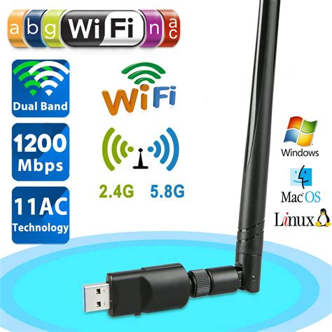 mbps wireless usb wifi adapter dual band ghz usb wi fi router network repeater  lan