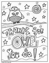 Owl Classroomdoodles sketch template