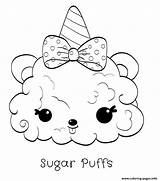 Coloring Puffs Sugar Pages Printable sketch template