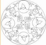 Mandala Easter Mandalas Coloring Pages Pasen Kleurplaten Kids Colouring Preschoolactivities Crafts Pâques Preschool Adult Spring Patterns Kleurplaat Pattern sketch template