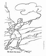 Bible Goliath Saul Furnace Fiery Cliparts Slingshot Sunday Raisingourkids Bezoeken Coloringhome sketch template