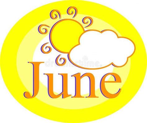 june graphic representing  month  june   arrival  summer
