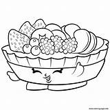 Shopkins Coloring Color Tart Fifi Fruit Season Pages Exclusive Printable sketch template