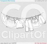 Clothes Drying Laundry Air Clipart Illustration Line Lineart Background Royalty Vector Visekart Transparent Clip sketch template