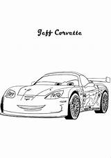 Jeff Cars Coloring Corvette Template Pages sketch template